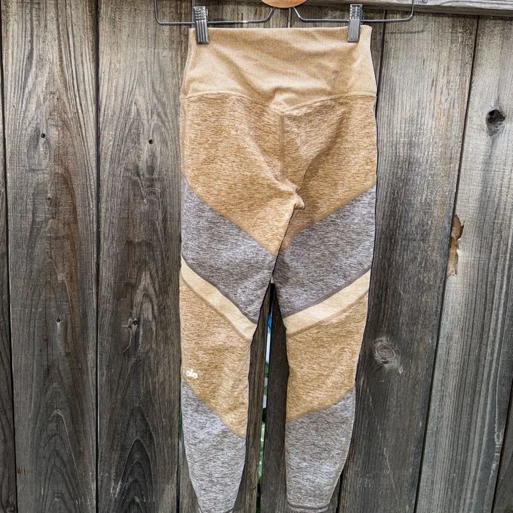Alo Yoga High-Waist Alosoft Sheila Color Block Leggings Size XS